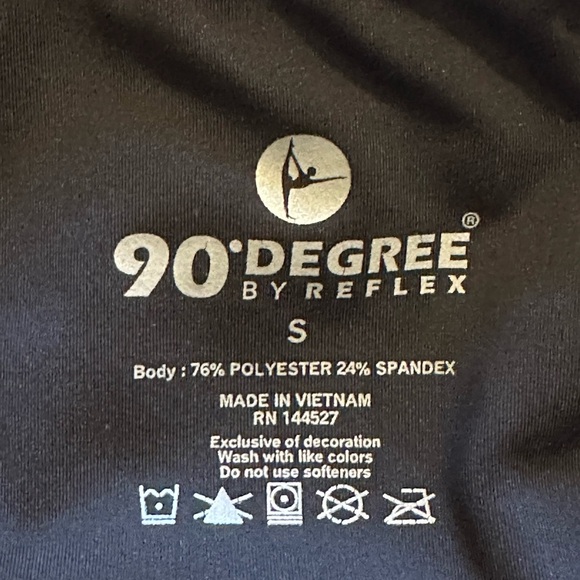 90 Degree by Reflex Black High Rise Leggings Women’s Size Small - Picture 6 of 6
